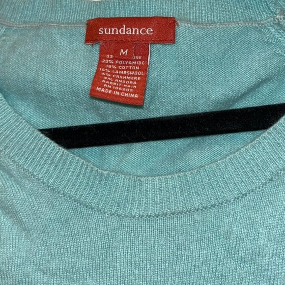 sundance sea glass turquoise cashmere blend tunic sweater M - Picture 2 of 4